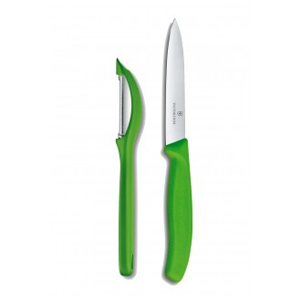 Victorinox 2'li Soyacak ve Bıçak Seti Yeşil